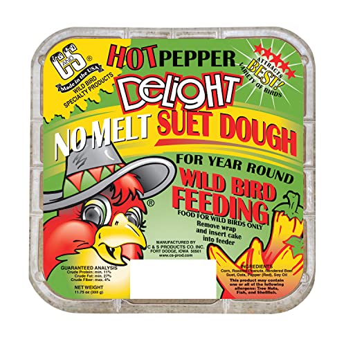 C&S Hot Pepper Delight No Melt Suet Dough 11.75 Ounces, 12 Pack - style: Hot Pepper 12-Pack