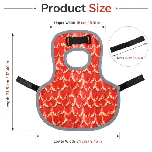 Chicken Saddle for hens Chicken Apron Back Protector | Adjustable Strap, Chicken Back Hen Protector Saddles, Jacket Clothes Feather Print Pattern, for Farm Accessories