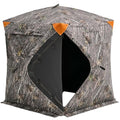 VEVOR Hunting Blind，See Through Ground Blinds with Carrying Bag, 360 Degree Portable Camouflage Tent，Durable Concealed Shelter with Silent Side Door and Window, for Turkey and Deer - size: Horizontal Windows-55.5 x 55.5 x 66.9"
