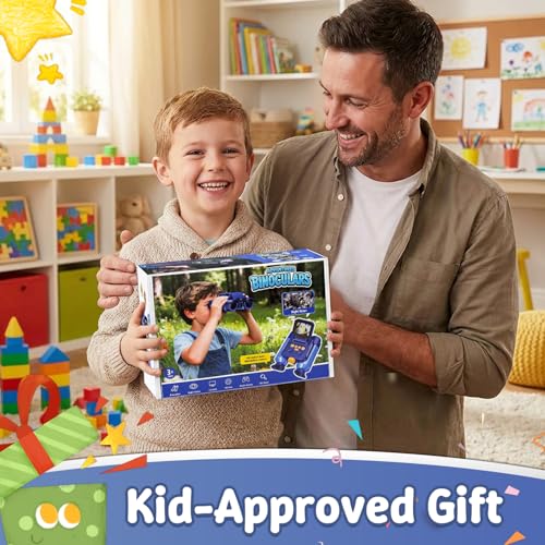 Kids Binoculars with Night Vision Camera, 10X Zoom Digital Adventures Telescope with 2.4" IPS Screen, Nature Explorer STEM Toys for Bird Watching Camping, Gifts for Boys Girls Age 4-12 - White - color: Cream