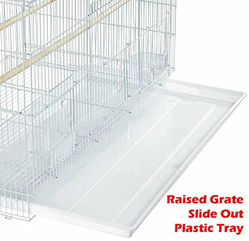 Lot of 6 Breeding Bird Carrier Cage for Parakeet Canary Finch Loverbird (White)