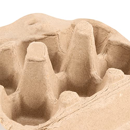 JAPCHET 50 Pack Egg Cartons - 6 Count, Paper Pulp Egg Tray Holder, Biodegradable for Family, Farm, Market