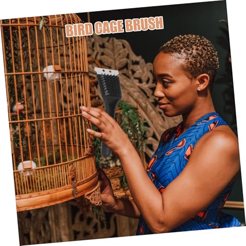 Sosoport Parrot Poop Cleaner Brush Pet Cage Cleaning Tool Birdcage Cleaning Accessory Bird Droppings Scraper