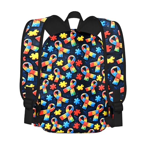 Autism Kids Backpack School Backpack Teens Bookbag for Girls Boys Hiking Camping Travel Sports - color: Autism