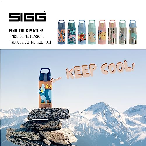 SIGG - Insulated Kids Bottle - Shield One Therm - For Carbonated Beverages - Dishwasher Safe - Stainless Steel - 17 Oz - color: Rawsome
