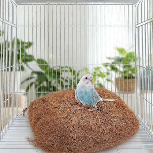 TOYANDONA Finch Nesting Pad Squirrel Nesting Material Natural Coconut Fiber Bedding Squirrel Pad Breathable Moisture Absorbing Cozy Liner for Birds Backyard Birdhouse