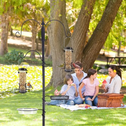 Wild Bird Feeders for Outdoors Hanging 2 Pack Stainless Steel Tube Bird Feeder, Water Resistant Finch Bird Feeder for Garden Backyard Decoration Attractive Metal Thistle Feeder (Coffee)