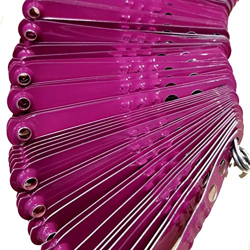 Numbered Aluminum Leg Bands, 100, Purple | Three Holes for Sizing - color: Purple