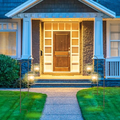 Sorbus® Shepherd's Hooks - Set of 4 Extendable Garden Planter Stakes for Bird Feeders, Outdoor Décor, Plants, Lights, Lanterns, Flower Baskets, and More! Heavy Duty - Up to 6.5 Lbs. (4 Pack) - size: 4 Pack
