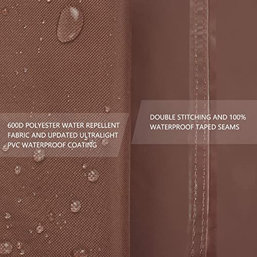 ULTCOVER Smart Selection Outdoor Hot Tub Hard Cover Protector Waterproof Square SPA Cover Cap 76 inch - color: Dark Brown, size: 76"(L)x76"(W)x20"(H)