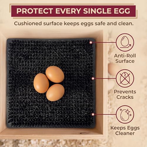 6 Pack Ultra Soft Washable Chicken Nesting Pads for Chicken Coop — Premium Food Grade Mats — 100% BPA Free — Durable & Easy to Clean Reusable Nesting Pads - size: 6 Pack