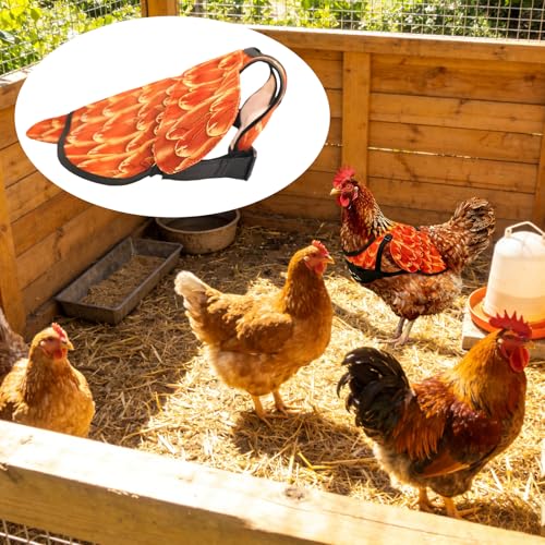 Chicken Saddle for Hens, Chicken Apron Back Protector for Hens with Adjustable Straps, Chicken Hen Mating Saddle for Poultry Feather Protection, Easy to Wear 3PCS