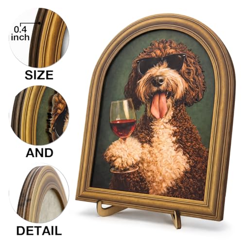 3D Funny Gentleman Dog Wall Art Sign for Bar Decor, Drinking Dog Portrait Wall Decor, 8x10 Inch - color: Dog-2