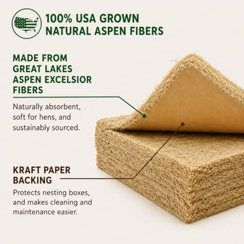 DUNCAN'S FAMILY FARM STORE Duncans Poultry 13x13 Excelsior Nest Pads - 12 Pack - size: 12 Pack