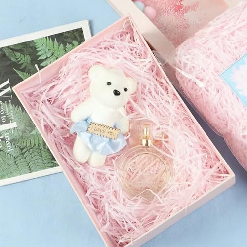 PEVOGON Easter Grass Bulk Filler Paper Shreds for Easter Basket Gift Packaging Filling Egg Stuffer Party Supplies(Pale Pink) - color: Pale Pink