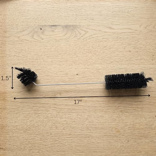 2-in-1 Hummingbird Feeder Cleaning Brush | Double-Ended Brush Cleans Reservoirs, Tubes, and Ports - 17 Inch Twisted Wire, Non-Scratch Nylon Bristles - size: 17 inch