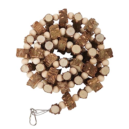 Natural Pepper Wood Hanging Pet Bridge & Swing, Rat & Hamster Climbing Toys, Bird Cage Accessories, Suitable for Parrot, Rat, Squirrel, Sugar Gliders - size: 43.3 × 3.9 Inch
