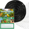 Bird Netting for Garden, 13Ft x 33Ft Reusable Garden Netting Plants Barrier, Plant Mesh Net Protect Fruit Tree Seedlings Plants from Birds, Cicadas, Rodents, Black - color: Black