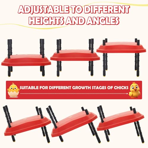 Chick Brooder Heating Plate Adjustable Height and Angle Plate Temperature Display for up to 20 Chicks 50W Chicken Coop Accessories Poultry Heating for Small Chicks,Ducks,Quails