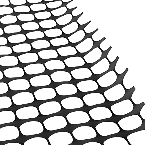 Fencing, Temporary Fence, Snow Fence, Chicken, 10.55 lb/roll, 4x100' Feet | Houseables Black Plastic Fencing, Deer Netting, Plastic Mesh Roll, Safety Netting, Construction, Yard, Garden, Dogs, Backyard - color: Black