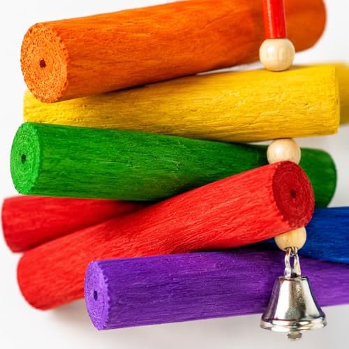 Bonka Bird Toys 2036 Rainbow Sola Natural Shredding Chewing Colorful Parrot Parrotlet African Grey