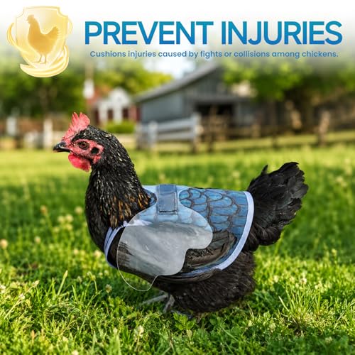 Chicken Saddles for hens with Wing | Chicken Apron Back Protector for Hens With Adjustable Strap, Chicken Hen Mating Saddle (Black, white, yellow) - color: Black, white, yellow