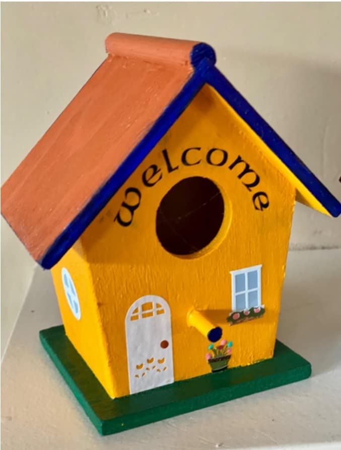 Creative Hobbies® Mini 4 Inch Tall Birdhouse - Set of 4 Styles, Small Unfinished Wood Ready to Paint or Decorate - size: 4 Inch Tall