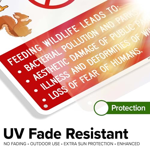 Do Not Feed Ducks Geese Or Any Other Wildlife Sign Sign, 10x14 Inches, Rust Free .040 Aluminum, Fade Resistant, Made in USA by My Sign Center - size: 10x14 Aluminum