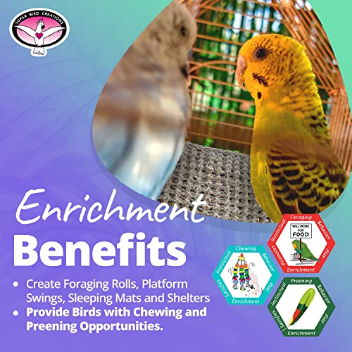 Super Bird Creations SB50006 Seagrass Mat for Cage Decor, Pet Enrichment and Boredom Relief - Versatile Toy-Making Base - Ideal for Parrots - Small to Large Birds & Reptiles - 12"x14" (3 Pack) - size: 12"x14" (3 Pack)