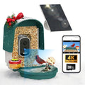 4K Solar Smart Bird Feeder with Camera for Outdoor Bird Watching | 160° Wide Angle, 5200mAh Battery, 32GB SD Card, AI ID 10000+ Birds, Color Night Vision, Waterproof WiFi, Gift for Bird Lovers