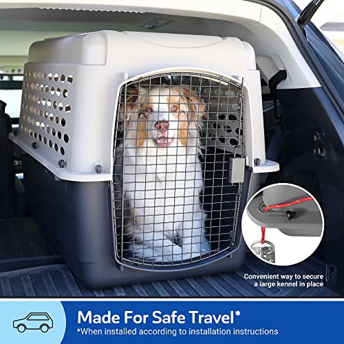 Petmate Vari Dog Kennel - Portable Dog Carriers & Crates for Large Dogs, Airline-Friendly, Durable Plastic, Pet Carrier For Home and Travel, 36 Inches, Taupe and Black - size: 36.0"L x 25.0"W x 27.0"H