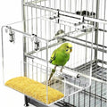 Hanging No Mess Bird Feeder for Cage, Transparent Acrylic Bird Feeder Cage | Bird Feeder Cage with Stainless Steel Hooks for Parrots, Canary, Budgerigar, Lovebird, Parakeet,Cockatiel - size: 6.3"L x 6.3"W x 6.3"H