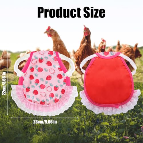 6Pcs Chicken Saddle Apron Lace Poultry Apron for Small Chickens | Breathable canvas fabric,adjustable elastic straps,full feather protection,fit small medium hens,smooth scratch-proof edges - color: Vibrant Fruit Print