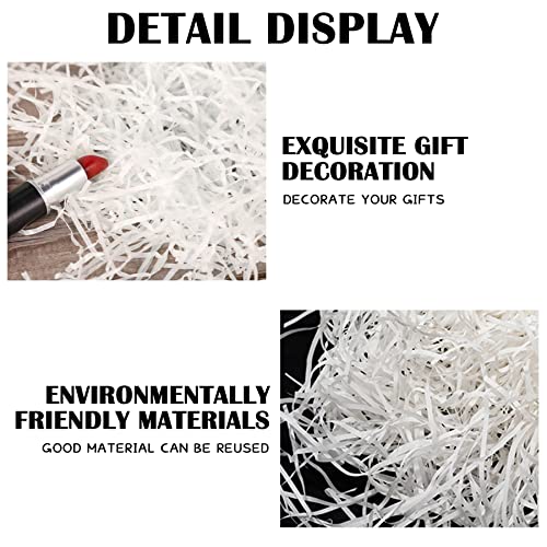 PEVOGON White Easter Grass Filler Paper Shreds for Easter Basket Gift Packaging Filling Egg Stuffer Party Supplies Decoration, 200G - color: White