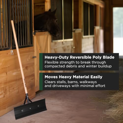 SCENIC ROAD 24" Reversible Poly Blade Scraper 58" Handle USA (SRP24) - size: 24-inch Poly