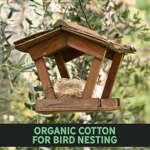 Uncle Dunkels Replacement Cotton for Bird Nest Material Holder, All-Natural Bag to Refill Hanging Bird Nest Material Dispenser