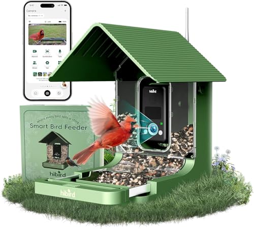 Bird Feeder with Camera, 32MP Photos & 4K Video with Live View, 5GHz/2.4GHz WiFi, AI Identify Birds Species and Instant Arrival Alerts for Bird Lovers