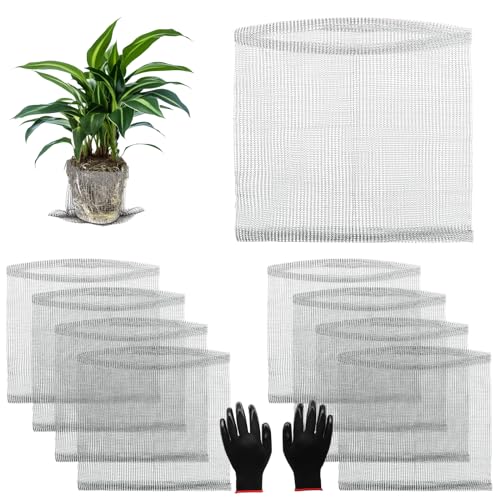 8 Pcs Gopher Baskets 5 Gallon Root Guard Proof Stainless Wire Steel Trap | 16" X 17.5" Mesh Cage with Gloves Root Protection for Gophers Moles Voles, Bulbs Tubers Trees Orchid Flowers Planting Baskets - size: 16"X17.5"-8 Pack