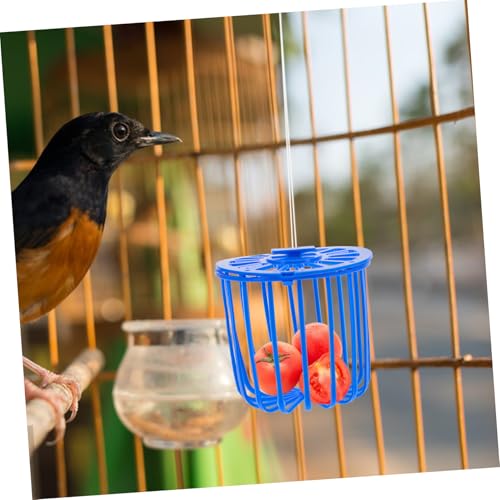 10pcs Lightweight Hanging Parrot Vegetable Feeder Basket for Bird Cages Clean Small Food Holder for Budgie Cockatiel Parakeet Wire Fruit Storage for Foraging and Feeding