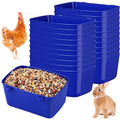 Zhehao 20 Pcs Bird Cage Cups Chicken Feeder Waterer Cups 18 oz Pigeon Feeder Plastic Poultry Wire Cage Hanging Chicken Water Bowl for Pet Bunny Poultry(Dark Blue) - color: Dark Blue