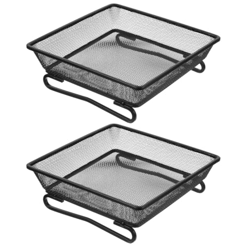 2 Pack Metal Ground Bird Feeder Tray, Platform Feeders with Drainage Holes – Weather-Resistant Mesh Seed Tray for Wild Birds, Squirrels, Doves, and Cardinals, Garden & Backyard Decoration