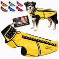 CoyoteVest SpikeVest Dog Harness, Made in the USA, L-Yellow | Stab-Resistant Protective Vest | Coyote Vest for Dogs | Defends Against Coyotes, Dogs, Birds of Prey | Reflective Safety - color: Yellow, size: Large