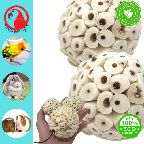 Bonka Bird Toys 2363 Pk2 Large Sola Atta Ball Bird Toys - color: Pk2 Large Sola Atta Balls
