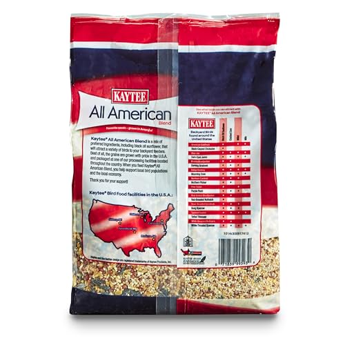 Kaytee All American Wild Bird Food Seed Blend for Cardinals, Blue Jays, Finches & Other Outdoor Wild Birds, 5 Pounds - size: 5 Pound (Pack of 1)