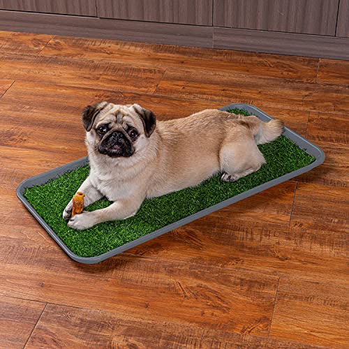 Boot Tray Extra Large 40"x20" - All-Weather, Multi-Purpose | Water-resistant recycled polypropylene, 1.25" raised edges – ideal for mudroom, entryway, garage, pet feeding mat or potted - style: Grey