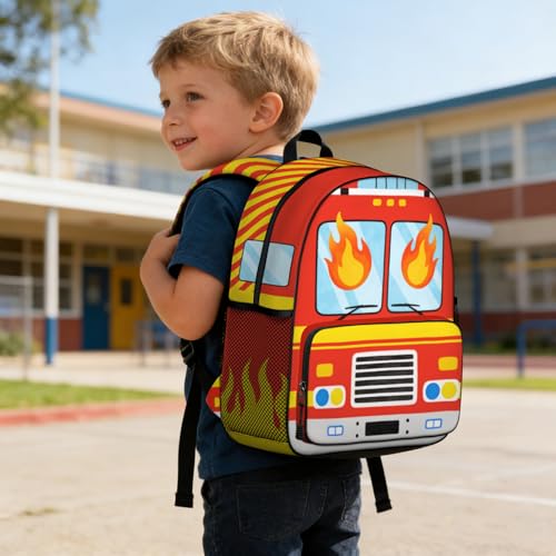 Ambulance School Backpack For Boys Toddler Bookbag Child School Bag Kindergarten Elementary Toddler Bag Gift Ideas Backpack for Boys Girls Bookbag for Kids Toddlers Casual Travel - color: Ambulance