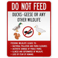 Do Not Feed Ducks Geese Or Any Other Wildlife Sign Sign, 24x30 Inches, 3M EGP Reflective .080 Aluminum, Fade Resistant, Made in USA by My Sign Center - size: 24x30 Reflective Aluminum