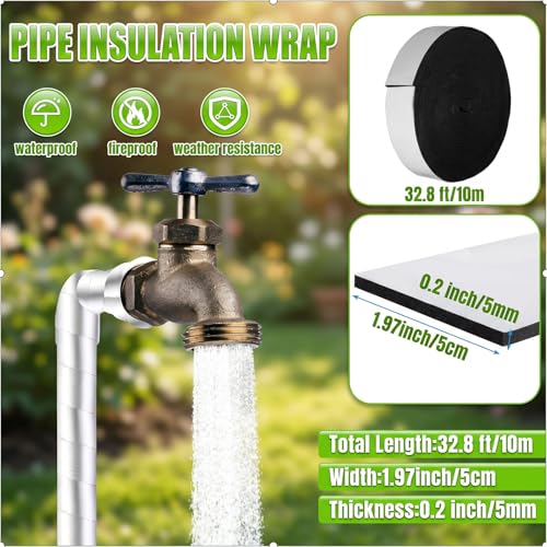 Relaxweex 70 W Electrical Bird Bath Fountain with Submersible Heated Water Pump Pipe Insulation Tape Cord Cover for All-Season Outdoor Birdbath, Wild Birds, Chicken Poultry Tank Outdoor Garden Lawn