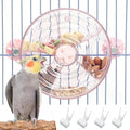 BNOSDM Bird Foraging Toy Creative Feeder Systems with Seed Food Rotating Wheel for Enrichment & Training Parrot Puzzle Toys Ideal for Small and Medium Cockatiel Parakeet Conure(Pink) - color: Pink