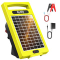 24-Hour Solar Electric Fence Charger, 0.32J, 20-Mile for Livestock | Portable All-in-One Energizer, 5700-10200V Pulse Output, 24/7 Solar Charging, Weatherproof, Deters Predators - color: Yellow